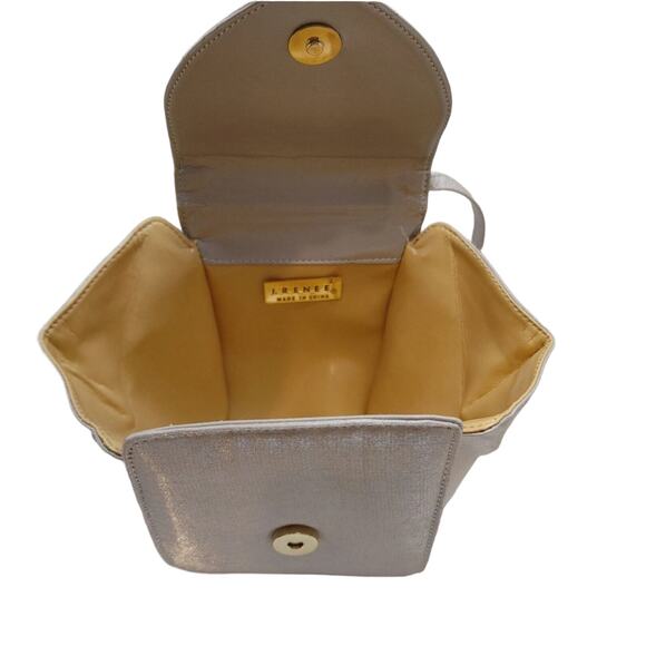 J. Renee Women's Sparkly Silver Gold-Lined Hard-shell Evening Clutch Bag - Picture 1 of 2